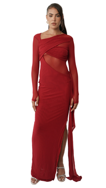 Kajol Maxi Dress - Red