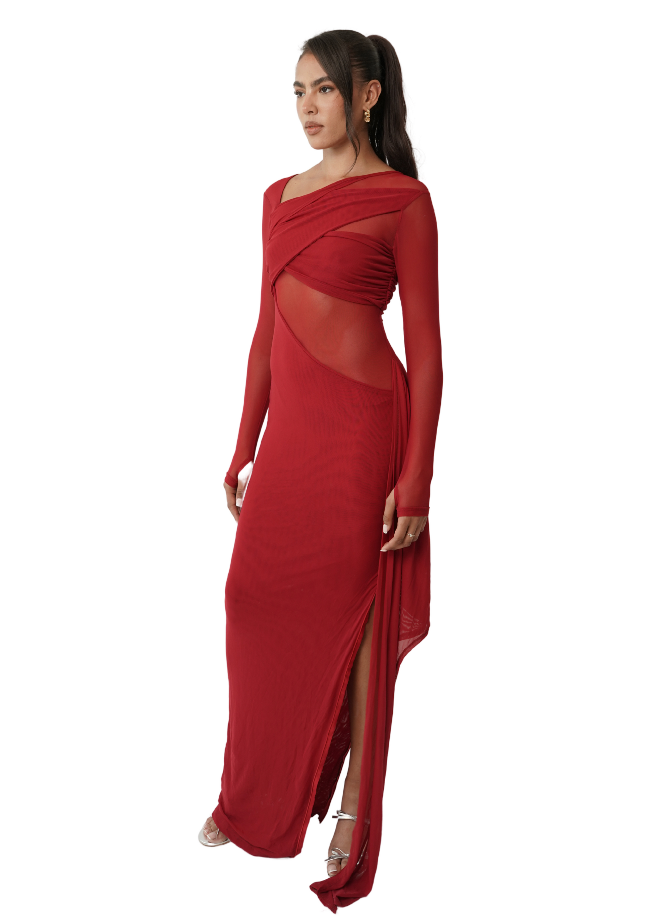 Kajol Maxi Dress - Red